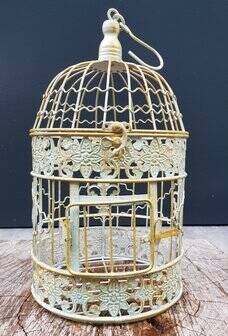Classic roung wrought iron bird cage small