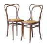 2 chaises bistrot Kohn n°55 3/4 de 1905 cannées