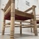 Pair of wooden armchairs and ropes
