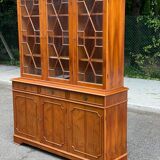Large English solid wood library from the 19th century, 162cm.