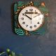 Horloge vintage pendule murale silencieuse carrée "Jaz vert noir"