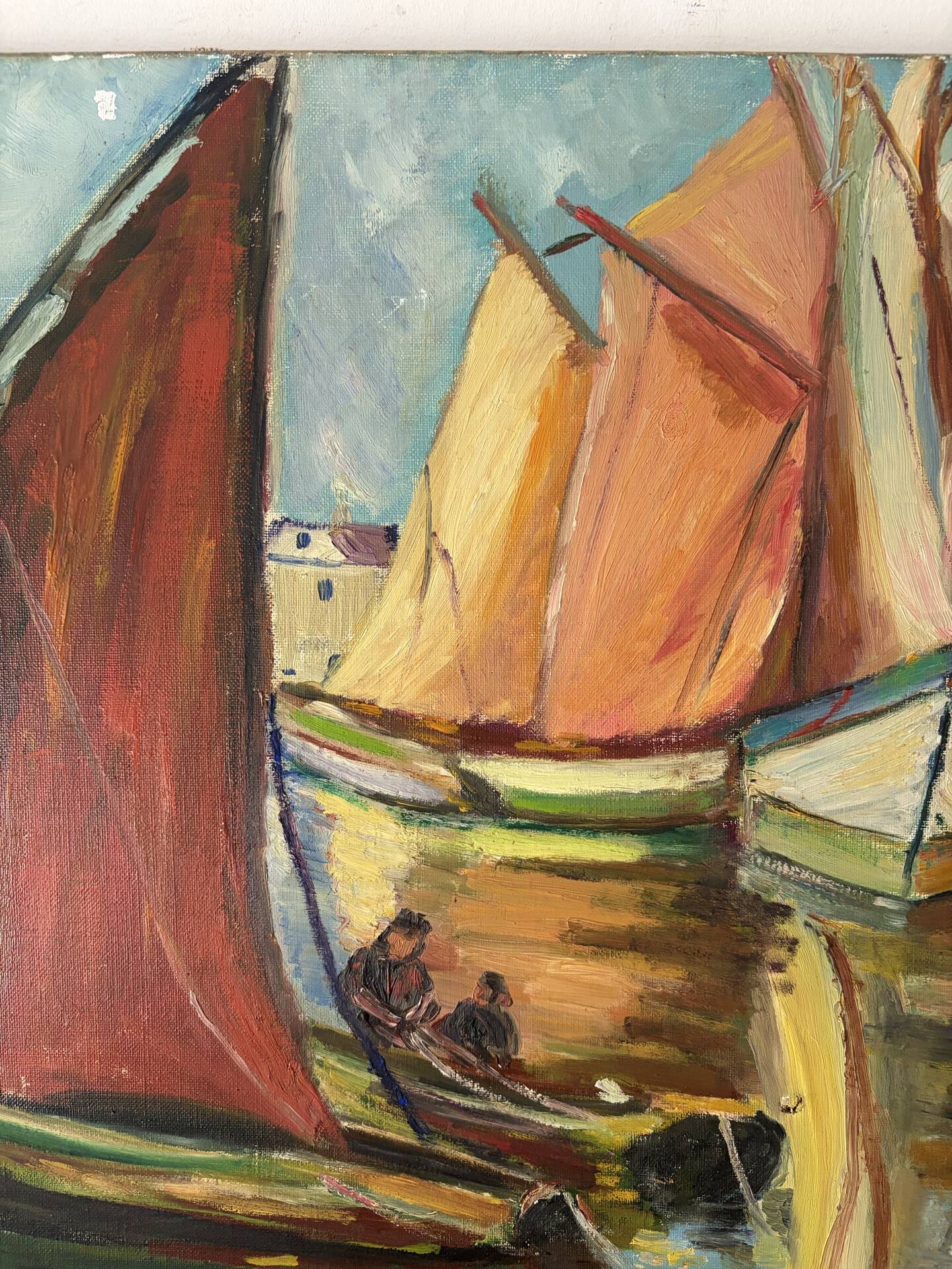 Marine - sailing boats, oil on canvas signed