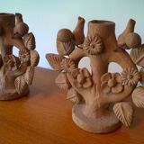 Terracotta candlesticks