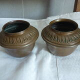 2 cache pots en laiton