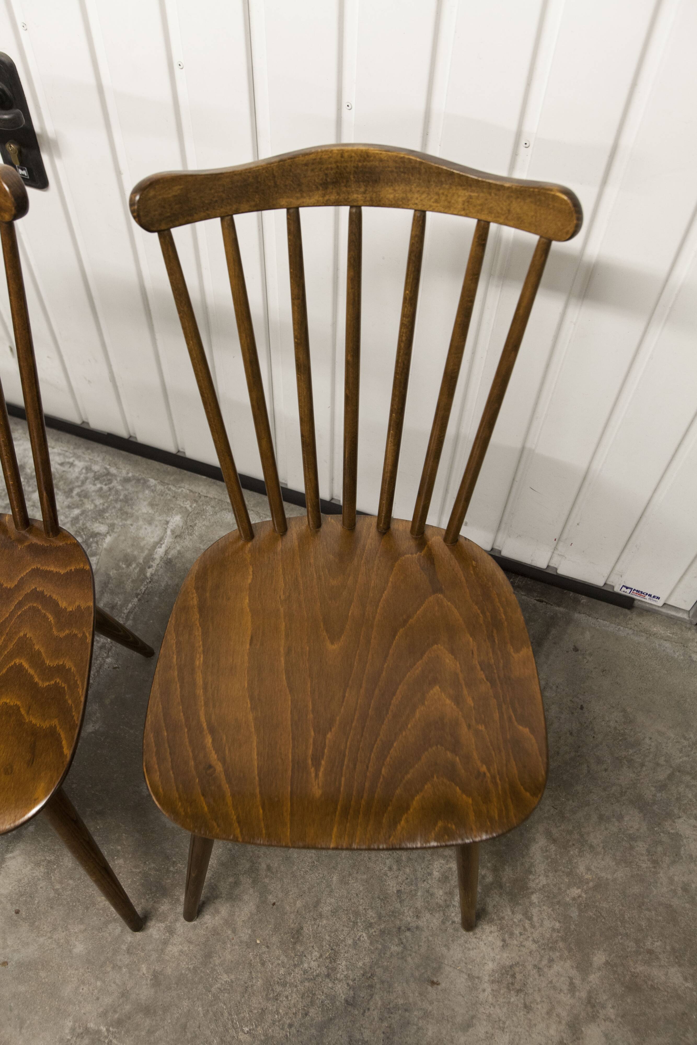 Set of 4 Scandinavian Baumann chairs model Minuet 1980 stamped