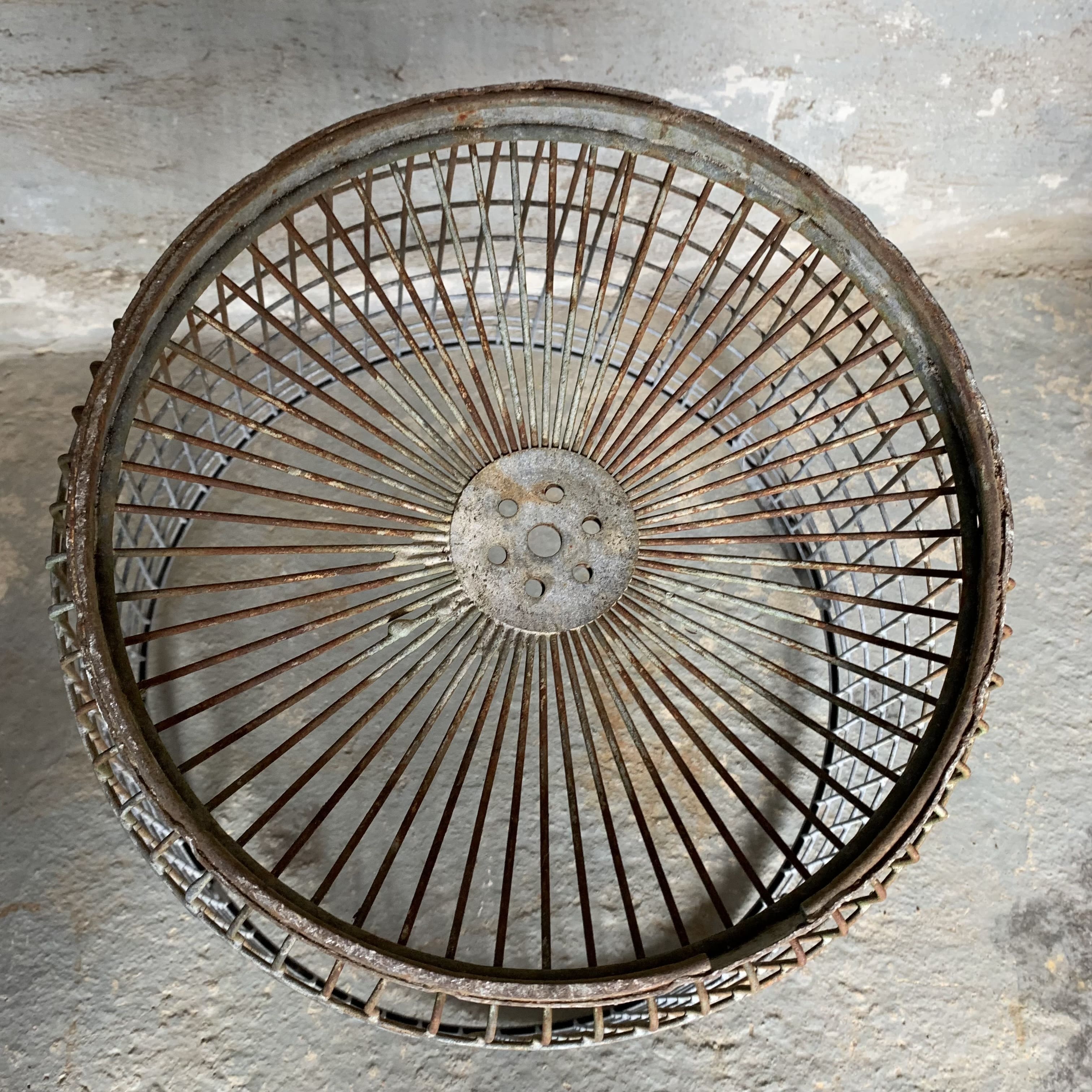 Metal basket, industrial style