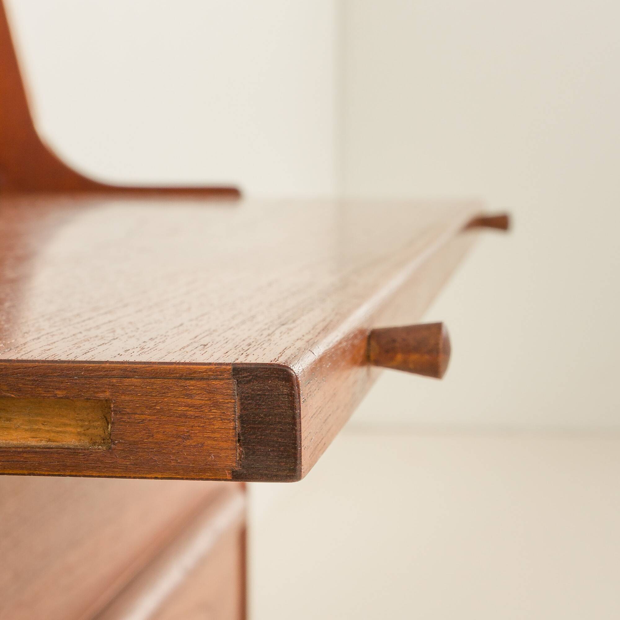 Danish  mid century teak  bureau with a hidden vanity by Ølholm Møbelfabrik