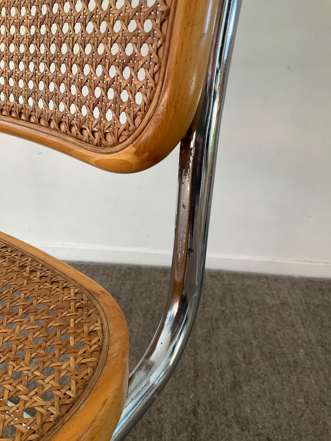 Pair of chairs Marcel Breuer Cesca B32