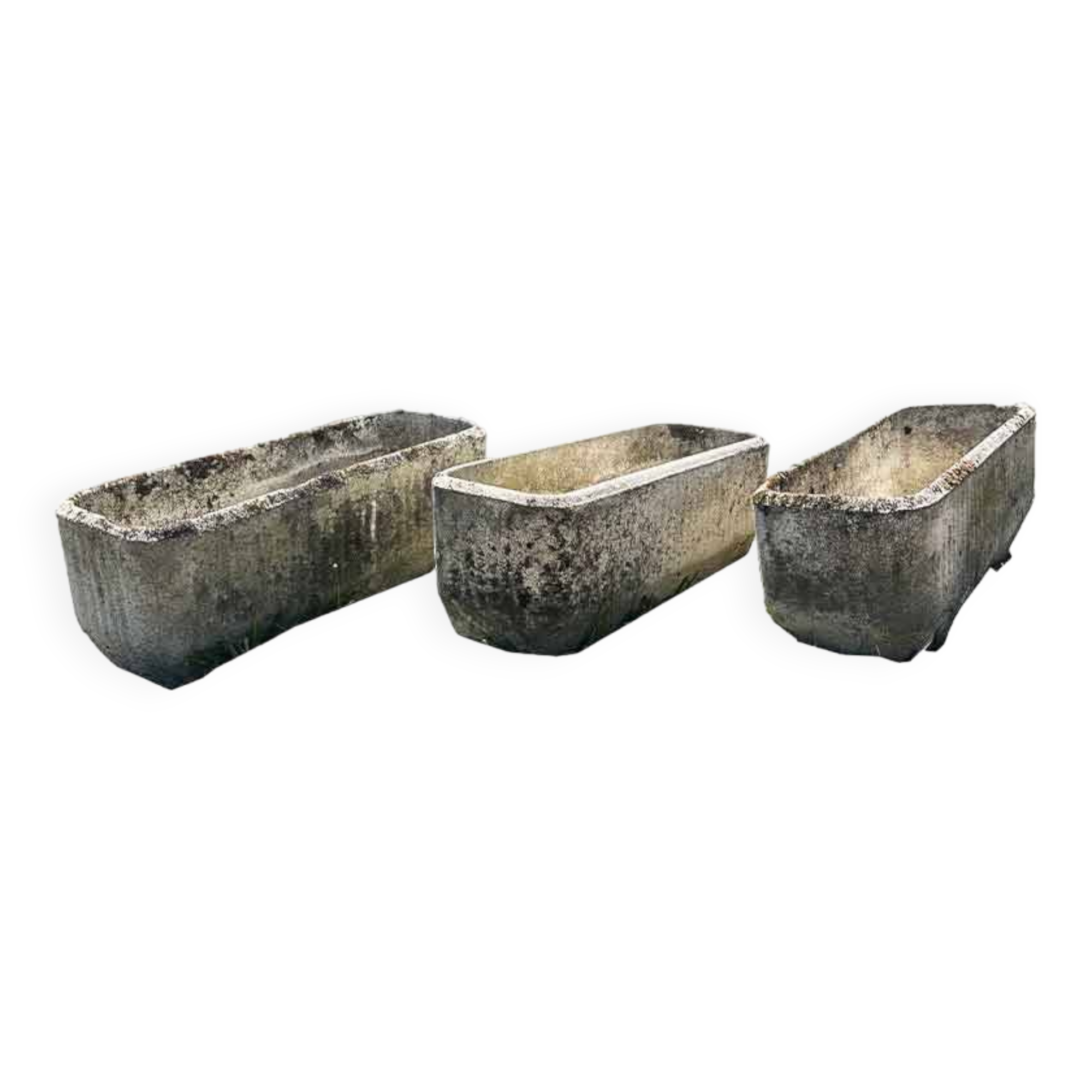 Set of 3 planters 85x27x33cm