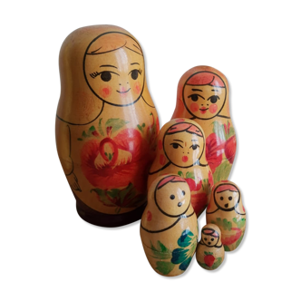 Set 6 Russian dolls matryoshkas - vintage