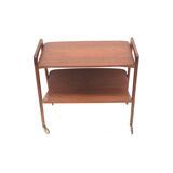 Vintage teak serving trolley/side table with magazine rack, Opal, 1960s
