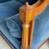 Vintage Velvet Jean Roche Bois Sofa