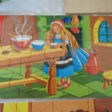 Box of 4 wooden puzzles boucle d'or