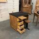 Vintage patinated oak desk