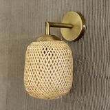 Applique en bambou et métal doré