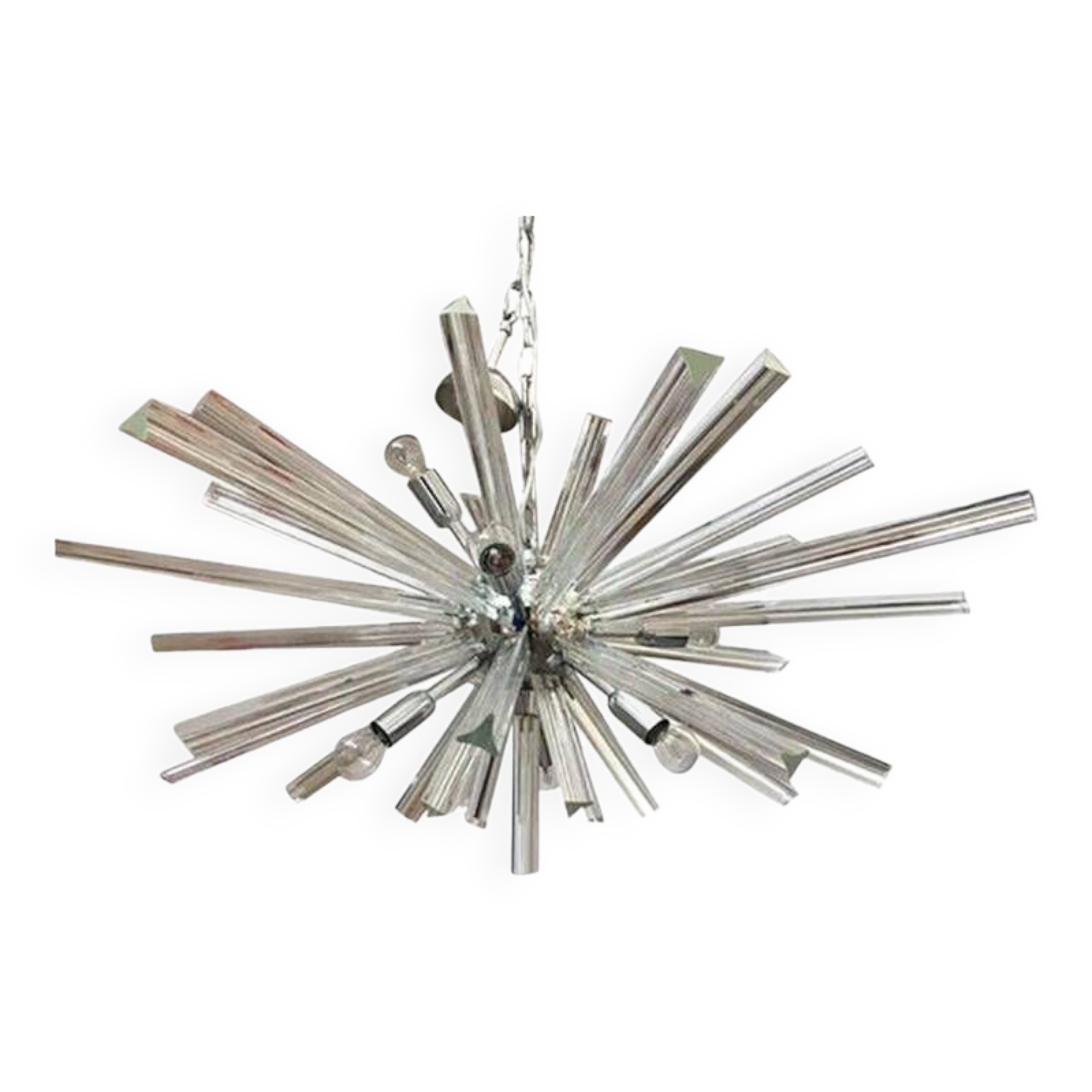 Murano Glass Oval Murano Glass Triedro Sputnik Chandelier