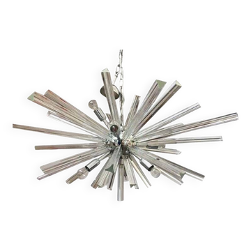 Murano Glass Oval Murano Glass Triedro Sputnik Chandelier