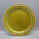 Antique serving plate in Gien earthenware, bamboo decoration.