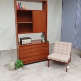 Vtg Mid Century Danish Chest Drawers Wall Unit Media Cabinet Room Divide  #530
