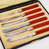 Art Deco Silver Plated Cased Butter or Breakfast Knifes