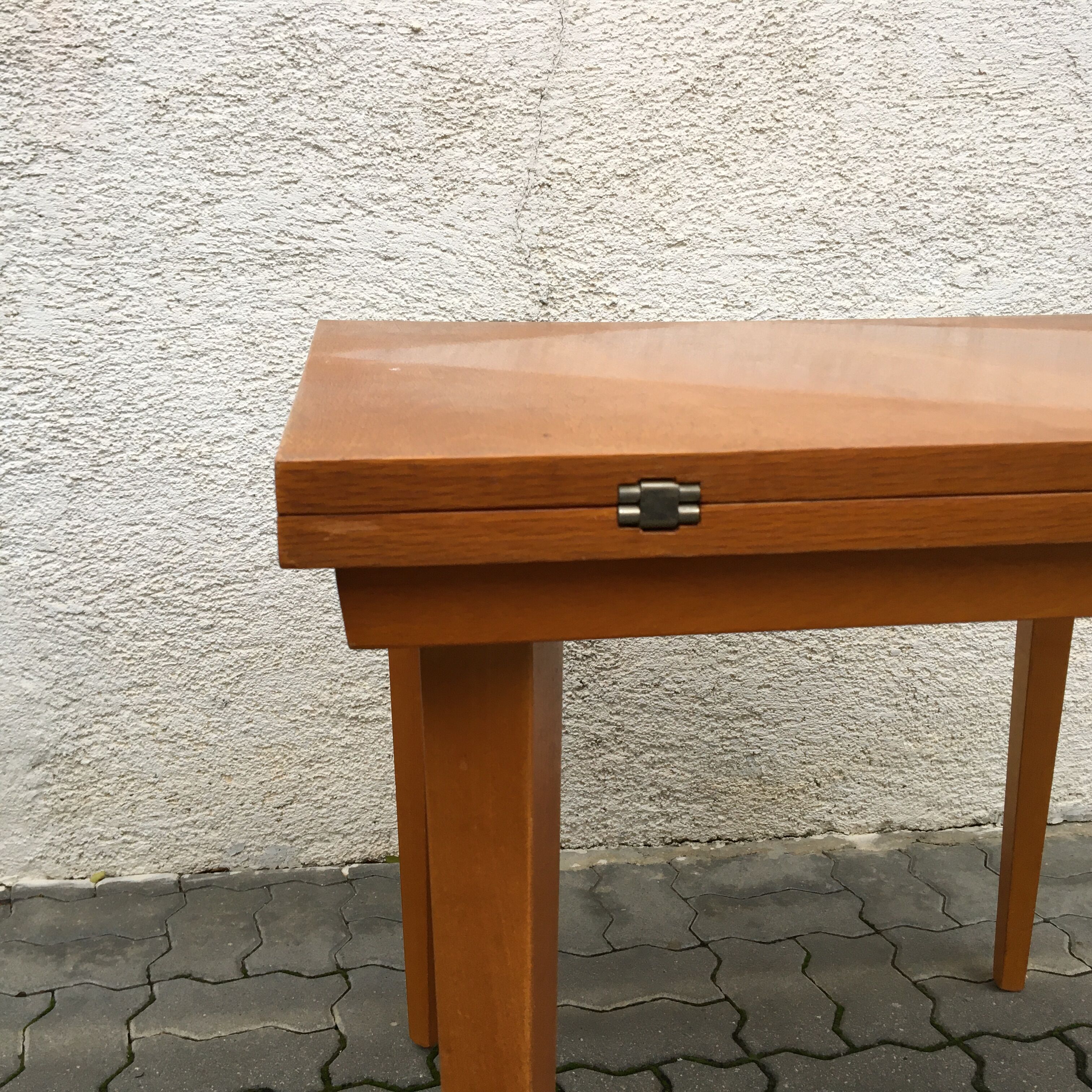 Vintage Jitona extendable dining table mid century 70s wood 85cm-170cm