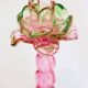 Set of two vintage Murano glass palm tree candle holders