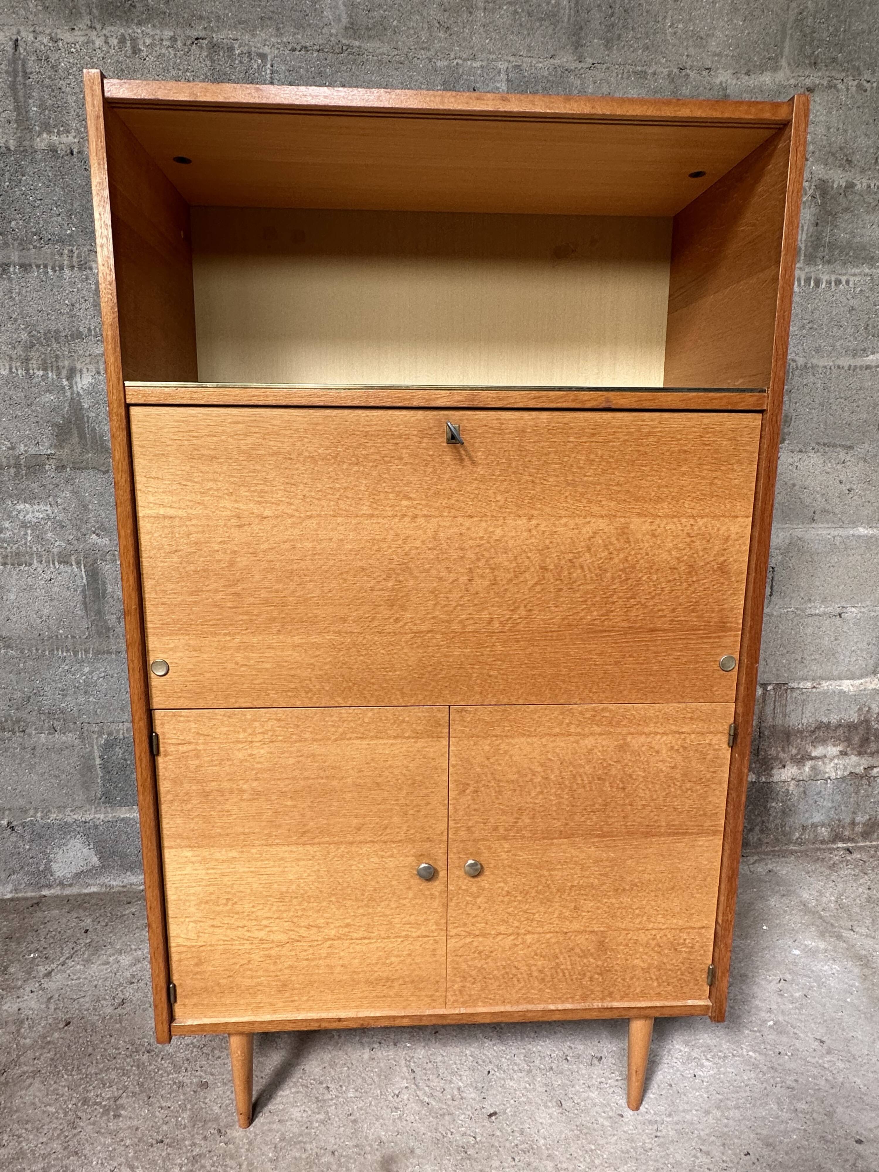 Secrétaire vintage bois blond