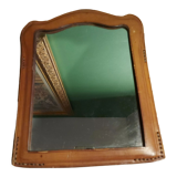 Vintage leather mirror