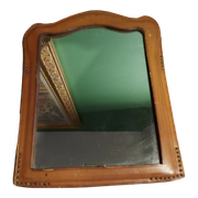 Vintage leather mirror