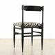 Vintage Jungle Collection chairs in velvet and wood, Italy, 1950s-1960s.