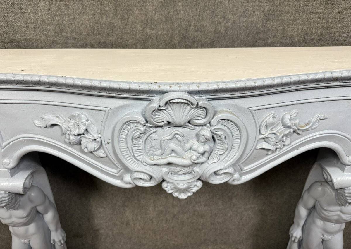 From the Torrione: Important chimney surround – Atlantes and female figures.