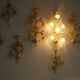 Set of 10 Wall Lights from colored hand crafted iron and Murano glass