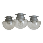 Set Of 3 / Vintage Wall Mushroom  Lamp / Ceiling Light / Industrial Sconces