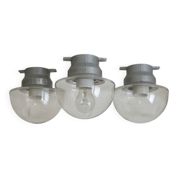 Set Of 3 / Vintage Wall Mushroom  Lamp / Ceiling Light / Industrial Sconces