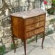 Charming small chest of drawers in precious wood marquetry.