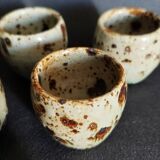 Set of 20th-century stoneware liqueur glasses