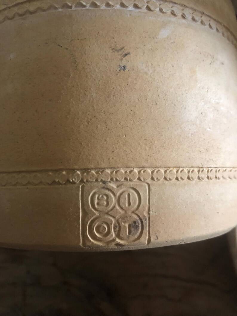 Vintage Biot Terracotta Butter Cooler: French Farmhouse Glazed Ceramic