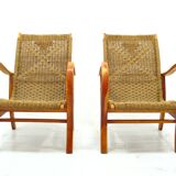 Chaises en corde vintage, 1970
