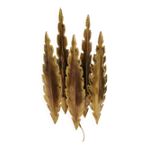 HUGE Brutalist Brass Wall Lamp by Svend Aage Holm Sørensen, Denmark 1960s