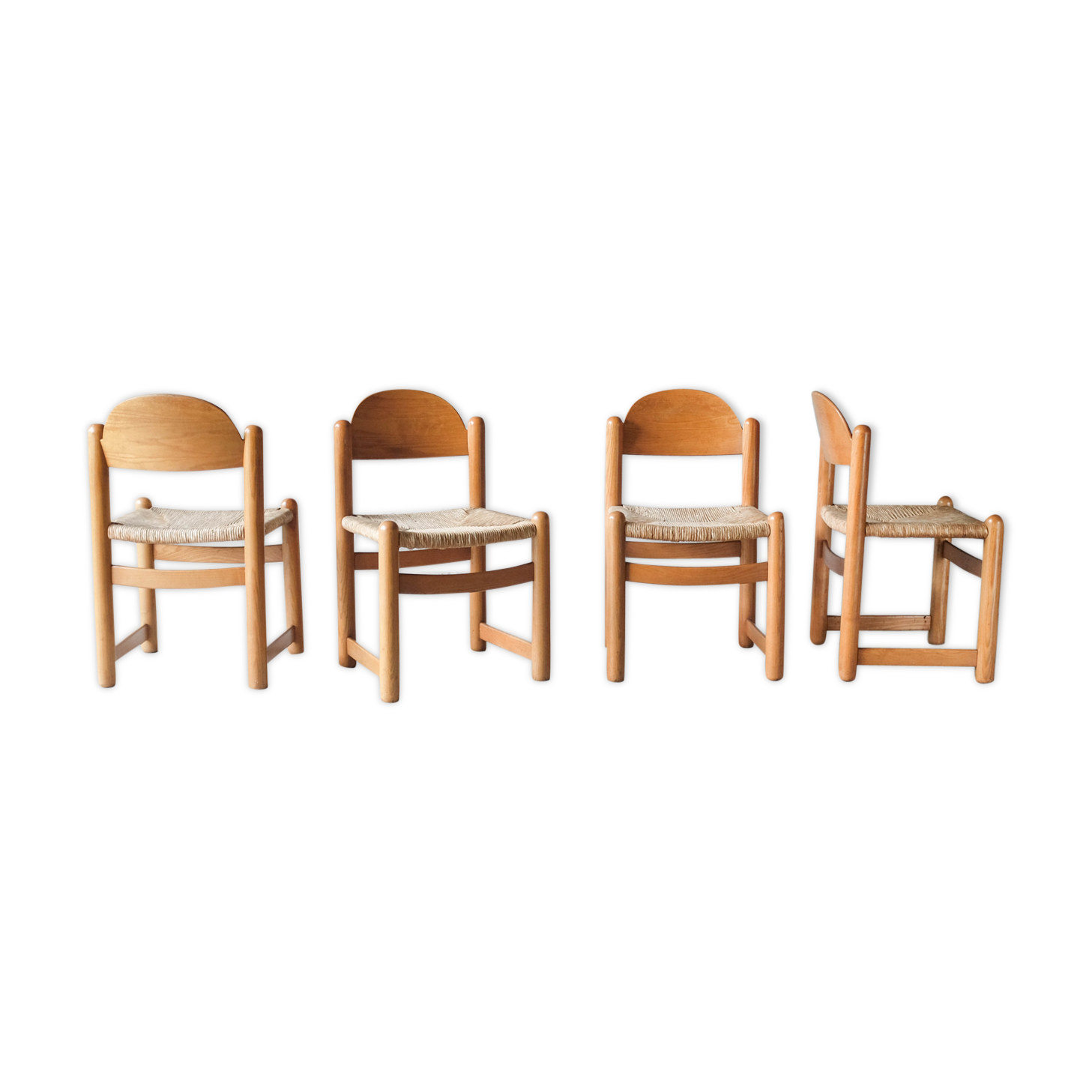 Set of 4 mulched chairs by Hank Loewenstein, Italy 1970