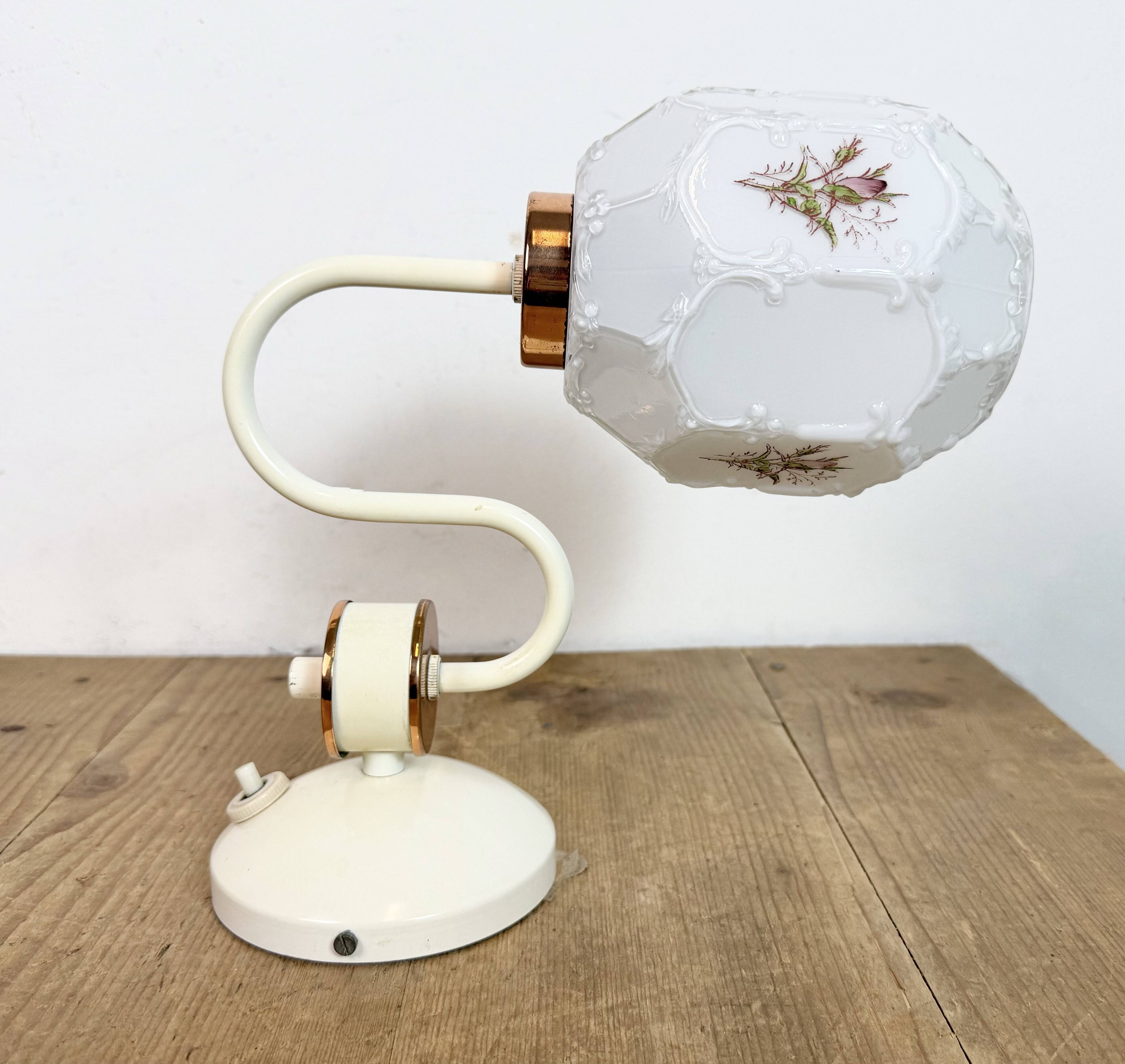 Vintage Wall Light with Milk Glass from Drukov, 1960s