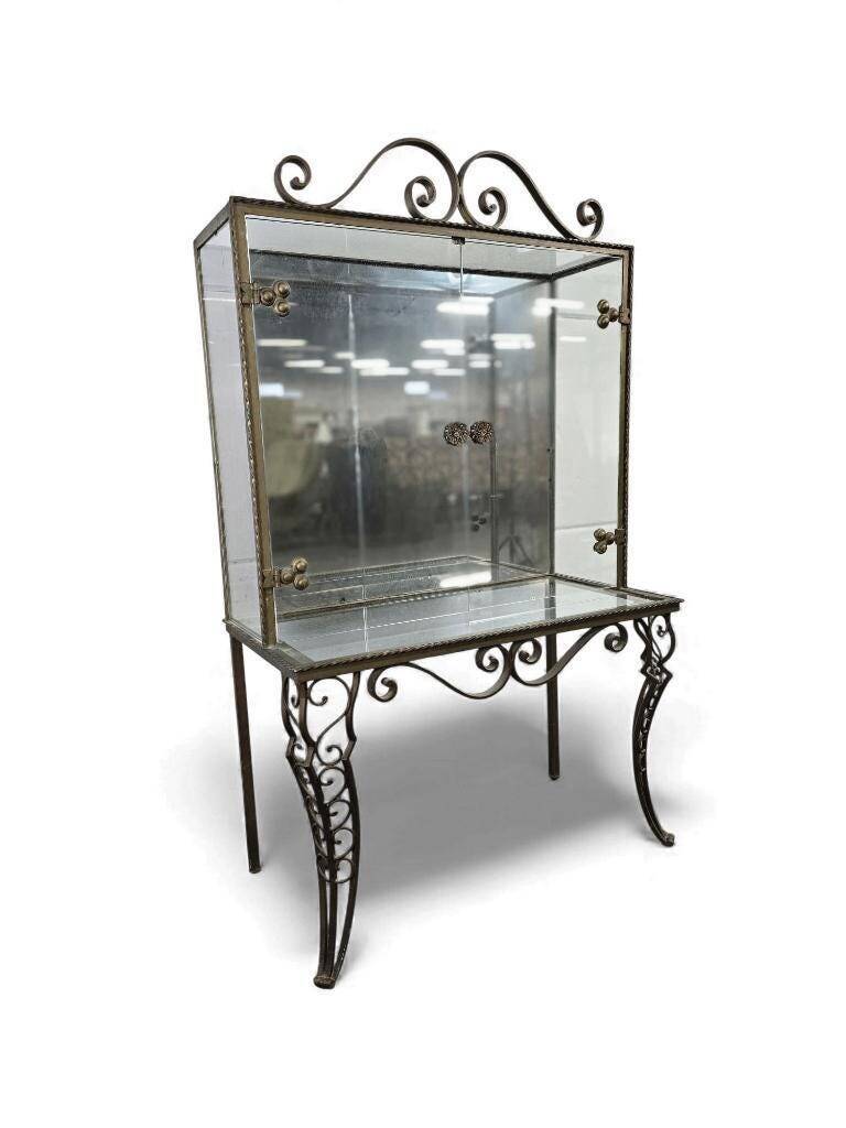 Vintage glass display case / shelf / rack