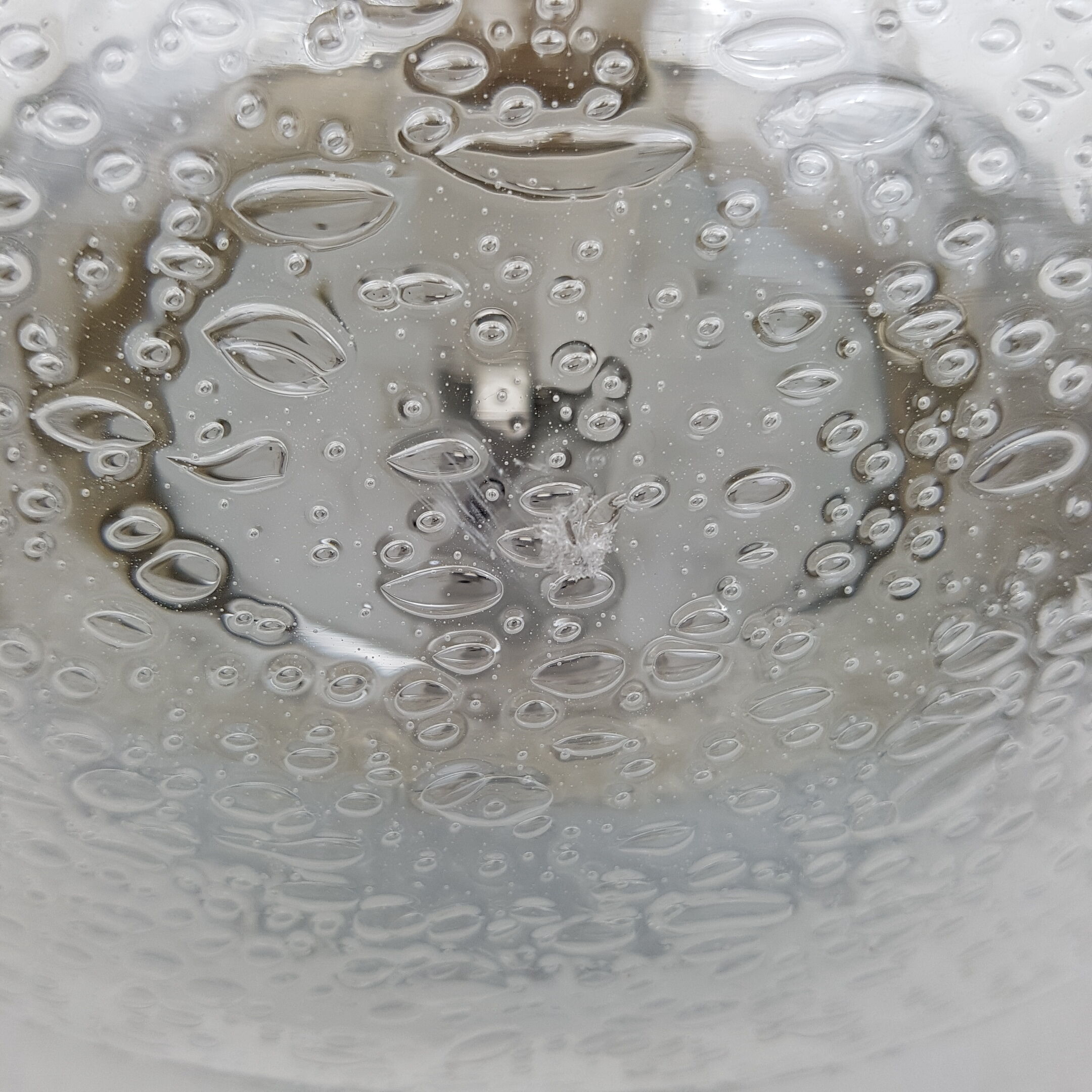 Ceiling light bubble glass and chrome