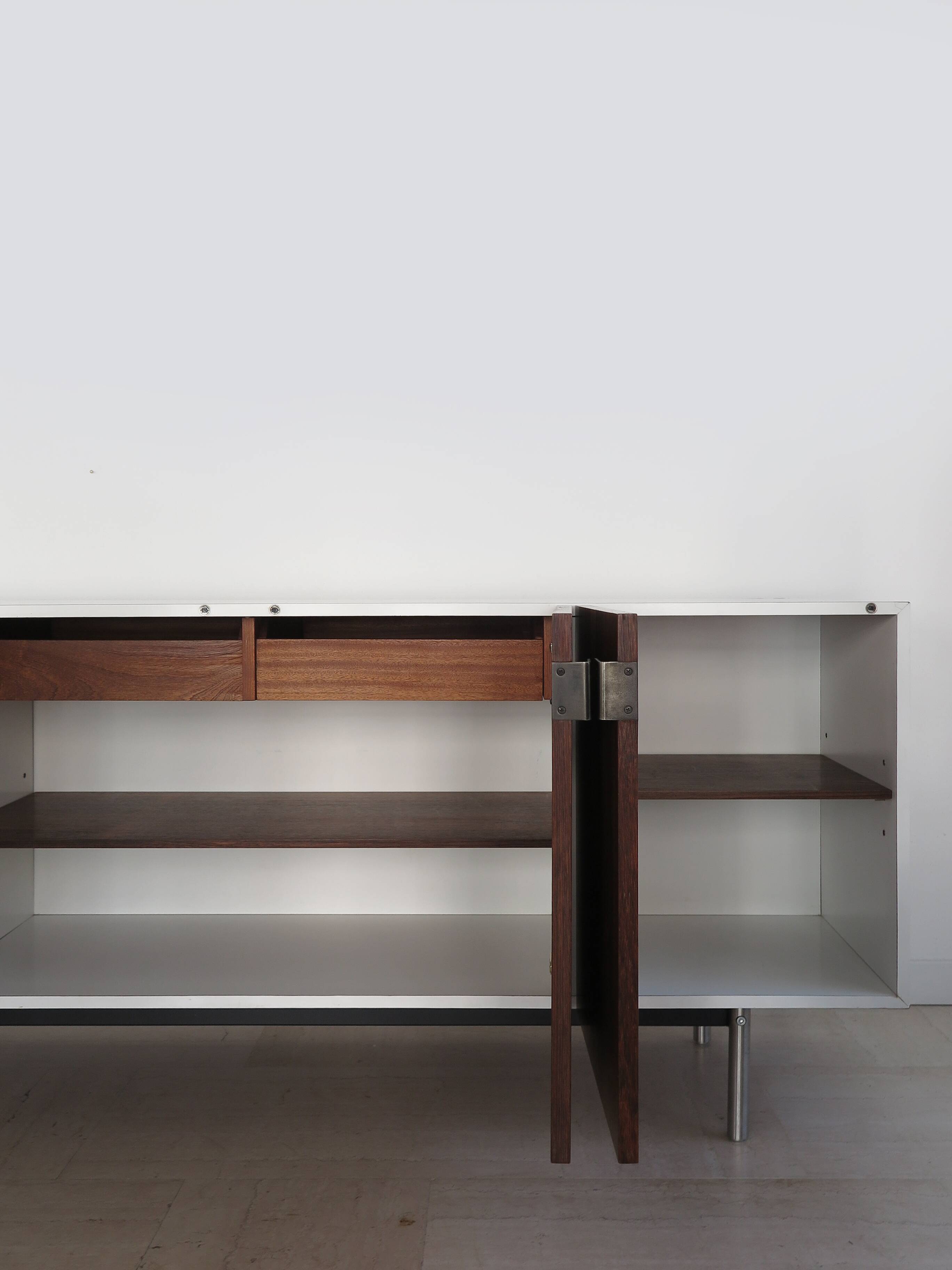 Formica rosewood midcentury sideboard, Italy 1960s