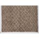 Contemporary Moroccan Rug Made of Natural Mocha Brown Wool
