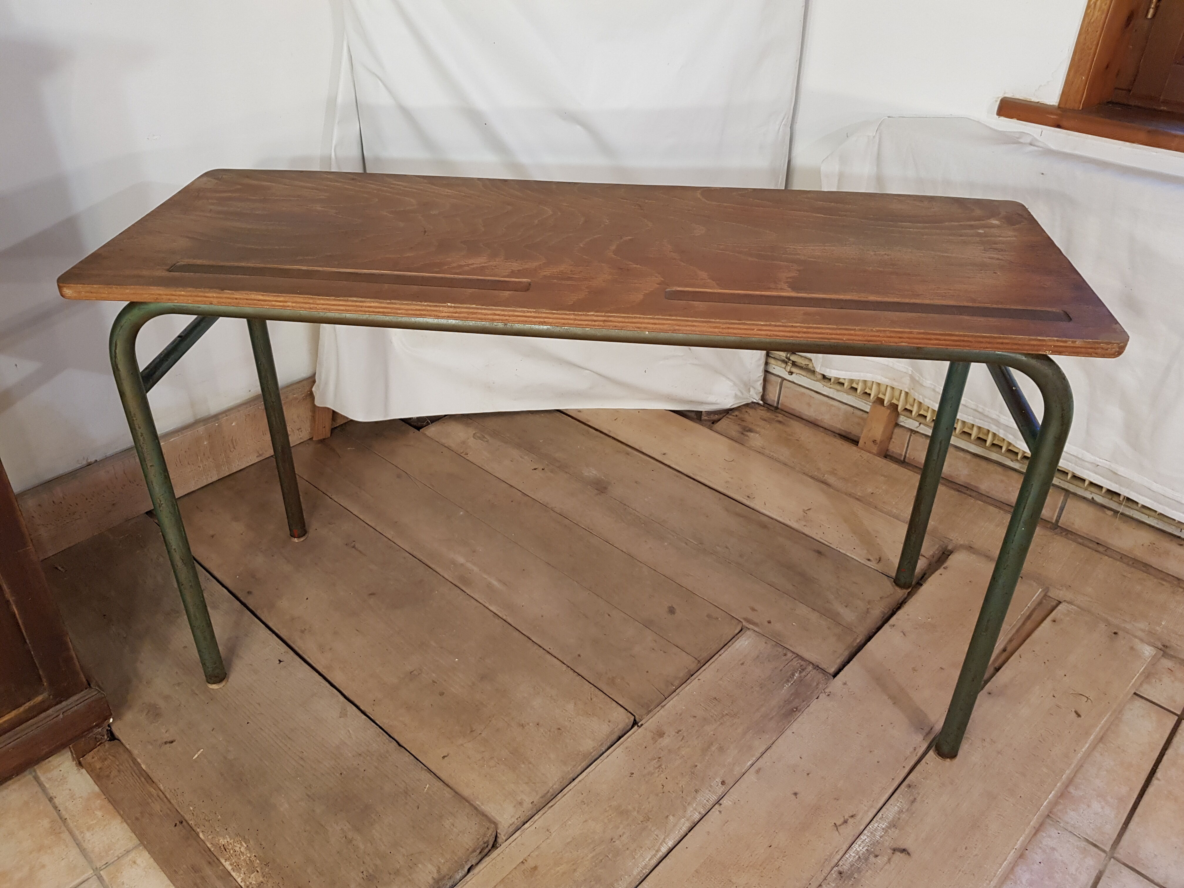 Table desk double school desk 1960