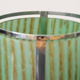 Art Deco Candle Holder Stand by WMF Ikora with Green Glass