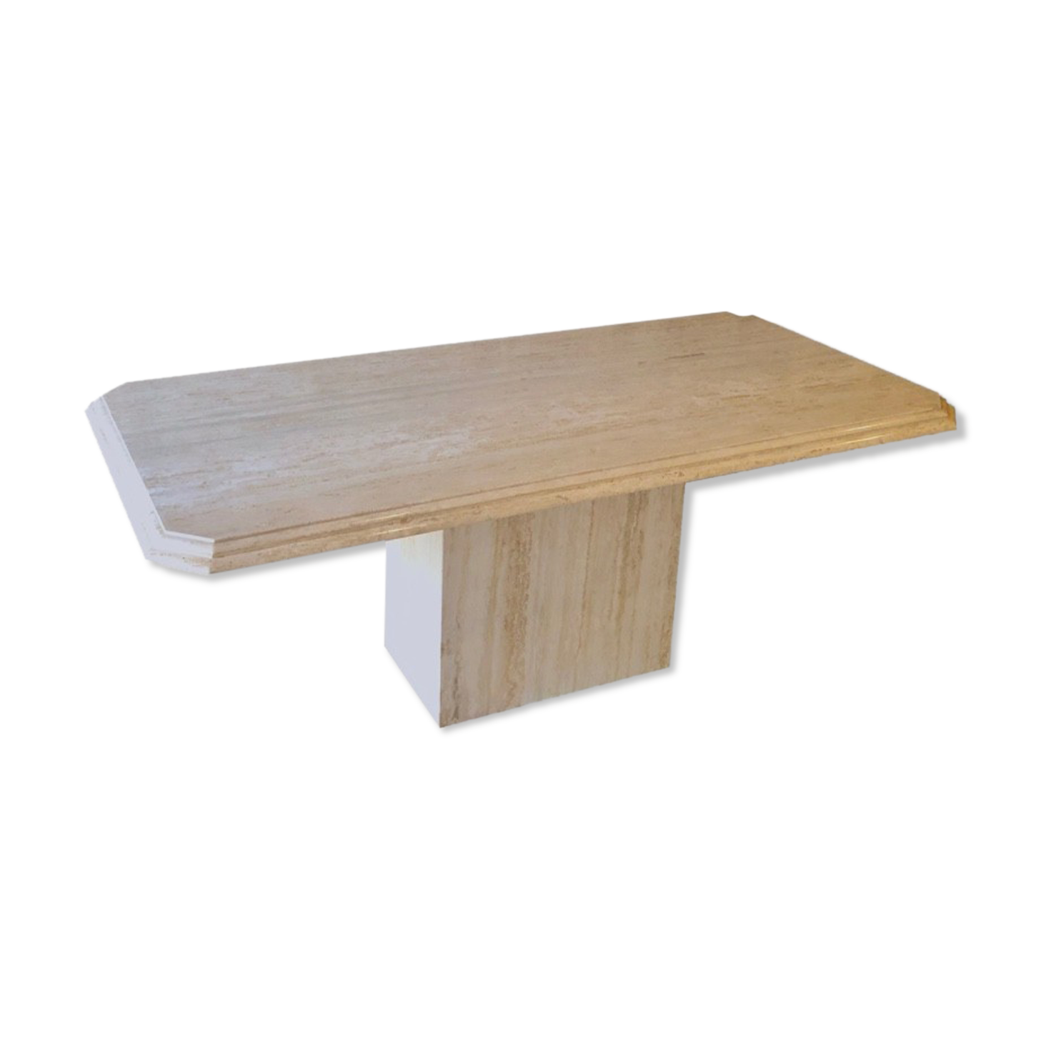 Travertine dining table