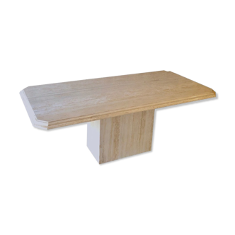 Travertine dining table