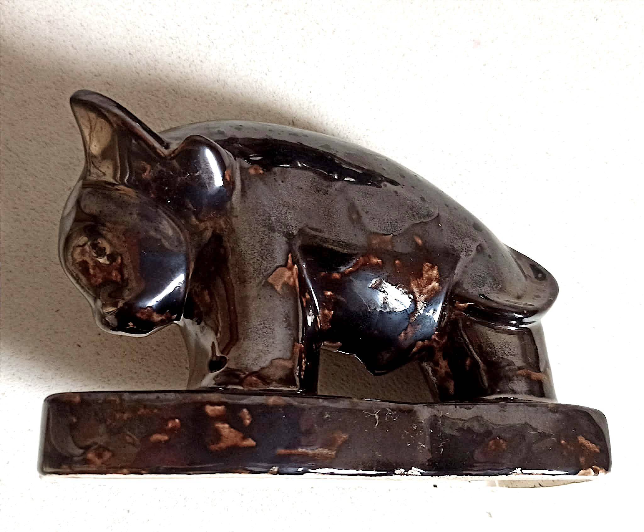 Pair of bookends 1960s Stylised Bull